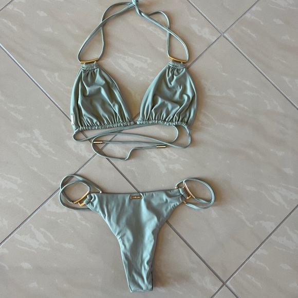 2845 Cult Gaia granite Nina Cardigan S &  Riley Bikini set (top S/ bottom XS) - Picture 14 of 16